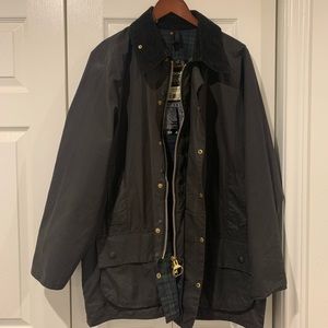 Vintage Barbour Beaufort Jacket Waxed Black 46
